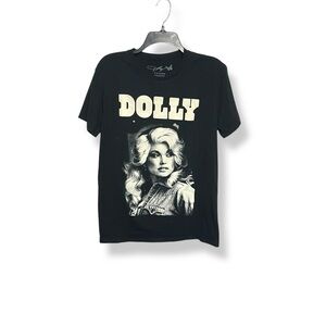 Black and White Dolly Graphic Tee medium